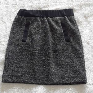 LOFT Black and White Skirt